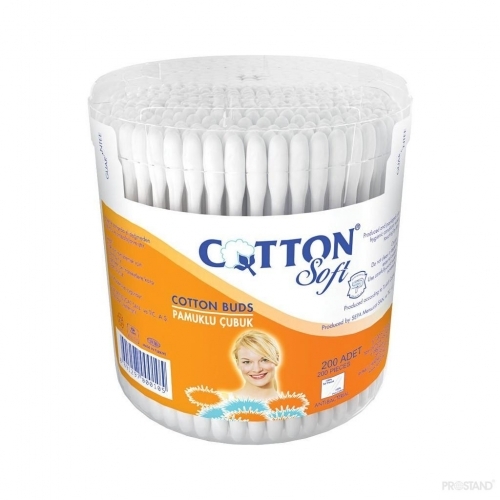 Cotton Soft Betisoare Cutie Rotunda 200
